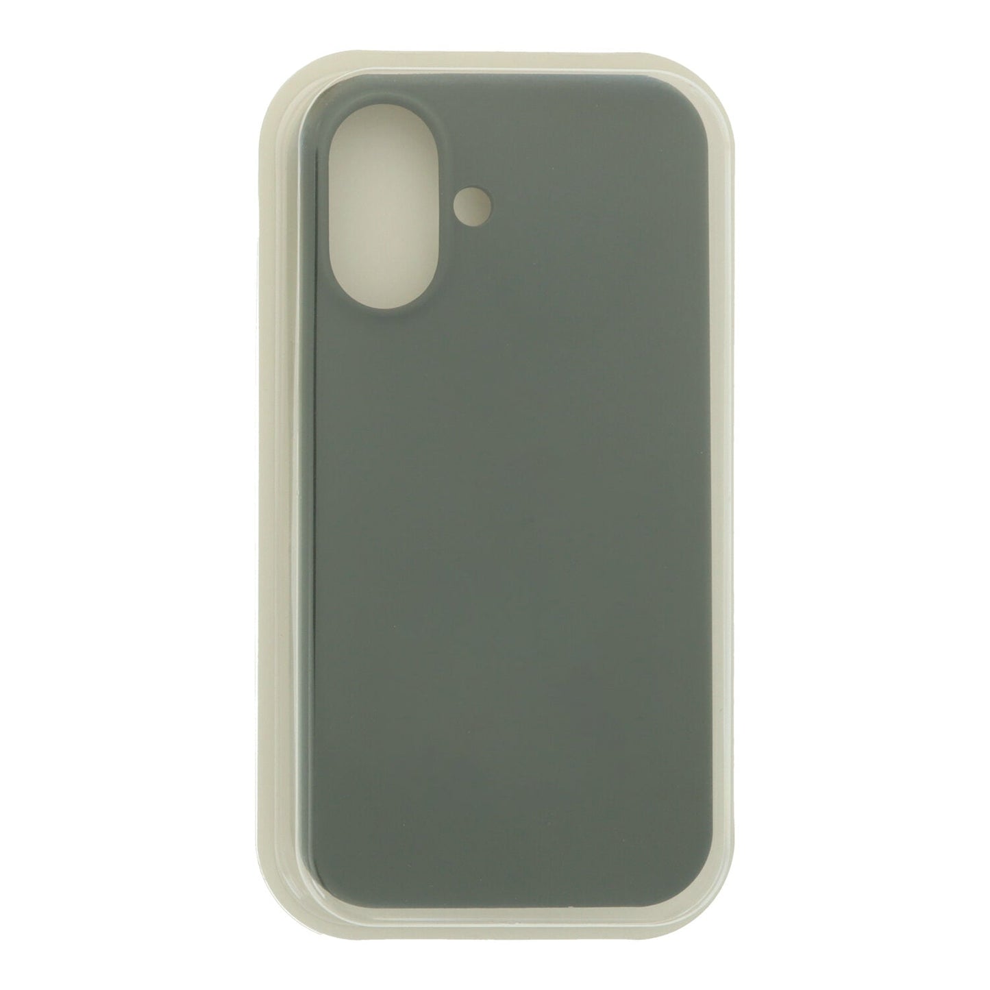 Volledig pure kleuren vloeibare siliconen hoes zonder logo voor iPhone 17 groen