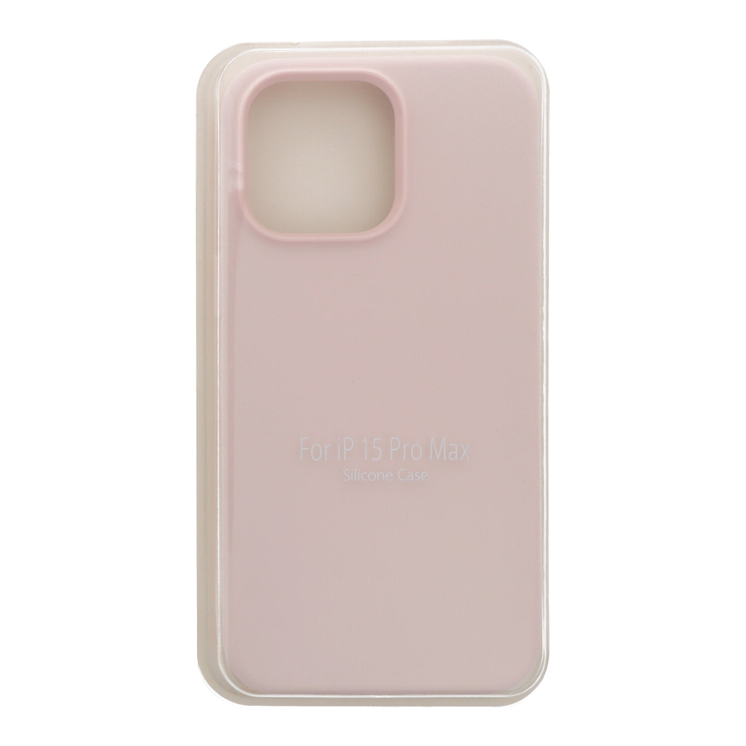 Volledig puur kleur vloeibare siliconen hoes zonder logo voor iPhone 15 Pro Max roze