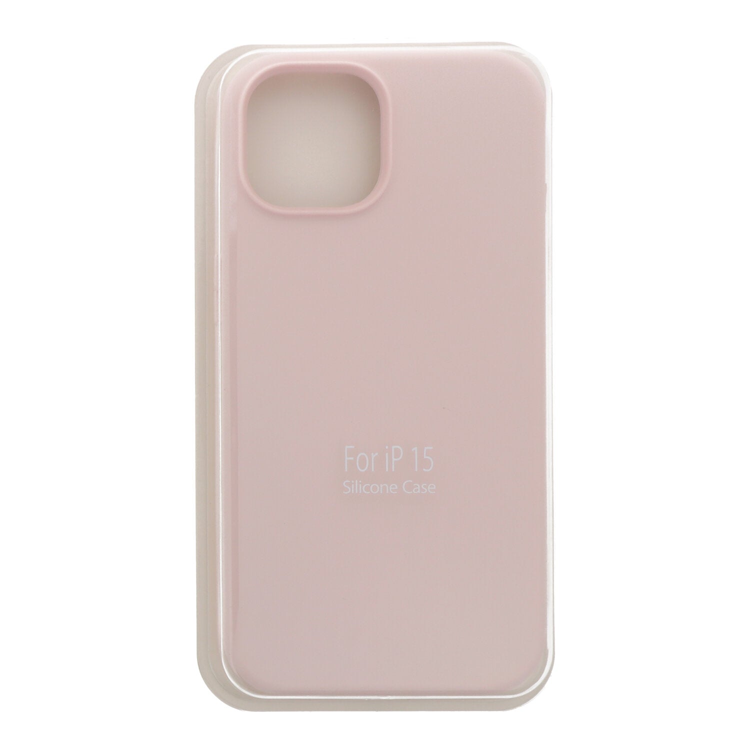 Volledig roze vloeibare siliconen hoes zonder logo voor iPhone 15