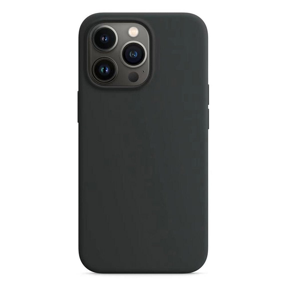 Volledig vloeibaar siliconen hoesje zonder logo voor iPhone 13 Mini Black