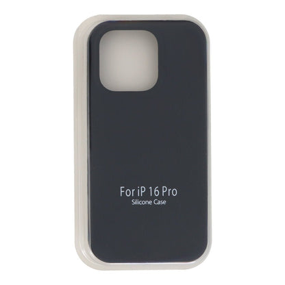 Volledig vloeibaar siliconen hoesje zonder logo voor iPhone 16 Pro zwart - OEM Spares
