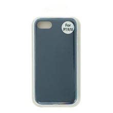 Volledige dekking liquid siliconen hoes voor iPhone 7/8/SE 2020 midnight blue zonder logo