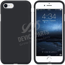 Volledige Dekking Liquid Siliconen Hoes voor iPhone 7/8/SE 2020 Zwart Zonder Logo