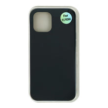 Volledige dekking vloeibaar siliconen hoesje voor iPhone 12 Pro Max zwart zonder logo