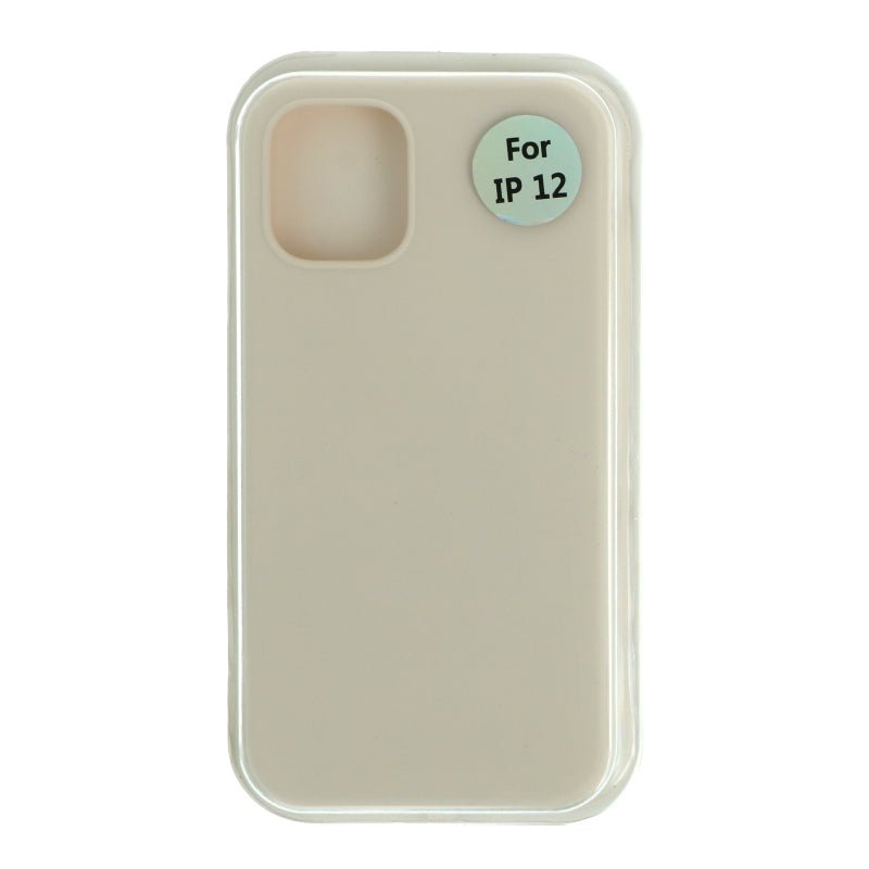 Volledige dekking vloeibare siliconen hoes voor iPhone 12 Mini Rock grijs zonder logo