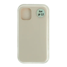 Volledige dekking vloeibare siliconen hoes voor iPhone 12 Mini Rock grijs zonder logo