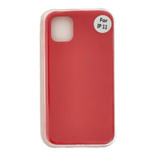 Volledige effen kleur vloeibare siliconen hoes zonder logo voor iPhone 11 Rood