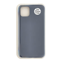 Volledige pure kleur vloeibare siliconen hoes zonder logo voor iPhone 11 Pro Max in midnight blue