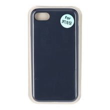Volledige pure kleur vloeibare siliconen hoes zonder logo voor iPhone 7/8 Midnight blue
