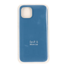 Volledige siliconen hoes zonder logo voor iPhone 13 blauw cobalt