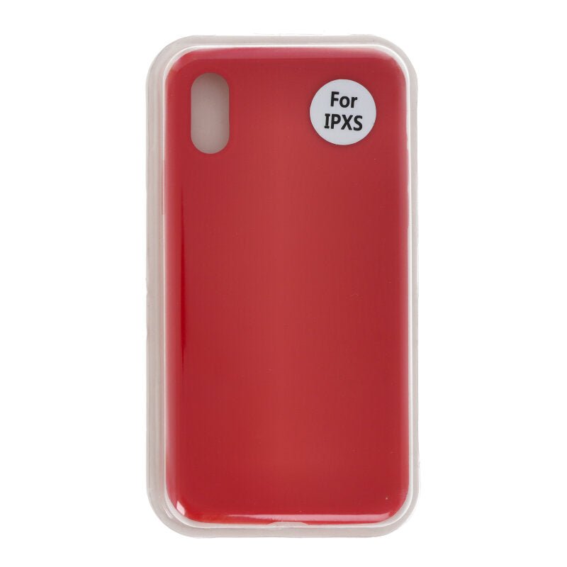 Volledige vloeibare siliconen hoes zonder logo voor iPhone X/XS rood
