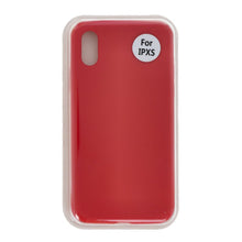 Volledige vloeibare siliconen hoes zonder logo voor iPhone X/XS rood